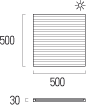 Striped Led 50x50x3 W SDL A3
